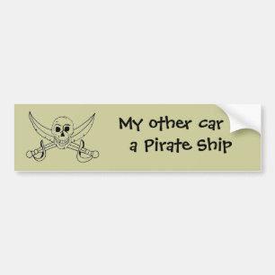 Mijn andere auto is een Piratenschip Bumpersticker