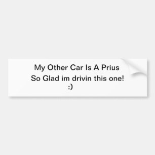 Mijn andere auto is een prius bumpersticker