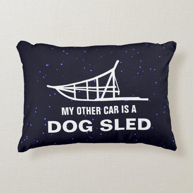 Mijn andere auto is een slede. decoratief kussen (Voorkant)