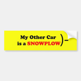 Mijn andere auto is een SNOWPLOW Bumpersticker
