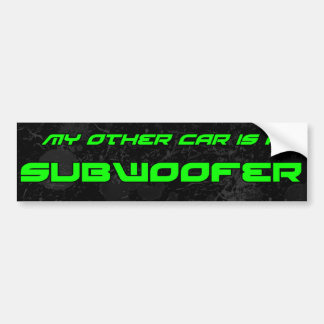 Mijn andere auto is een subwoofer bumpersticker