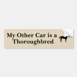Mijn andere auto is een Thoroughbred Bumpersticker