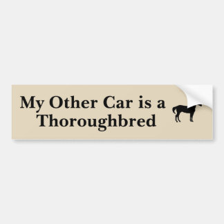Mijn andere auto is een Thoroughbred Bumpersticker