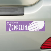 Mijn andere auto is een Zeppelin bumper sticker (Op auto)