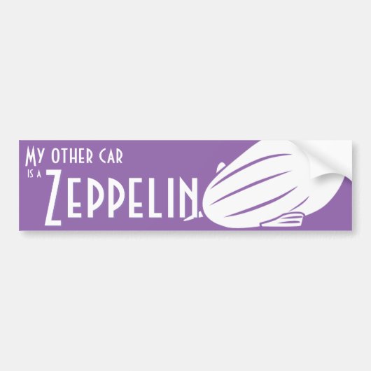 Mijn andere auto is een Zeppelin bumper sticker (Voorkant)
