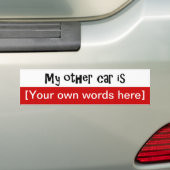 mijn-andere-auto-is-sjabloon bumpersticker (Op auto)