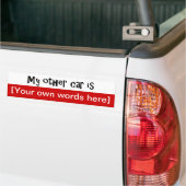 mijn-andere-auto-is-sjabloon bumpersticker (Op Truck)
