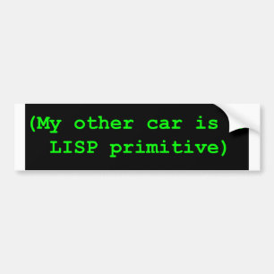 Mijn andere auto - LISP Bumpersticker