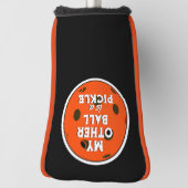 Mijn andere balletje is een pickle golfer Sinaasap Golfheadcover (Draai 90)