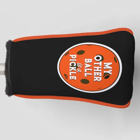 Mijn andere balletje is een pickle golfer Sinaasap Golfheadcover (Voorkant)