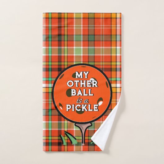 Mijn andere balletje is een pickle golfer Sinaasap Handdoek (Handdoek)