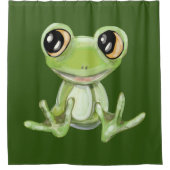 Mijn andere groene kikkervisje douchegordijn (Voorkant)