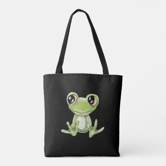 Mijn andere groene kikkervissenschouder-Canvas tas (Achterkant)