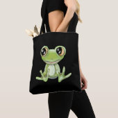 Mijn andere groene kikkervissenschouder-Canvas tas (Dichtbij)