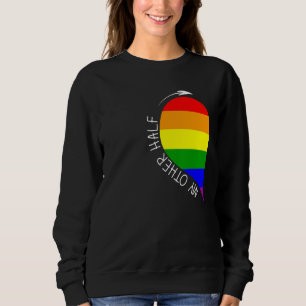 Mijn Andere Helft Gay Hart Koppel Regenboog Pride Trui