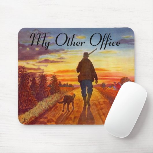 "Mijn andere Kantoor" Bird Dog Evening Hunt Mousep Muismat (Met muis)