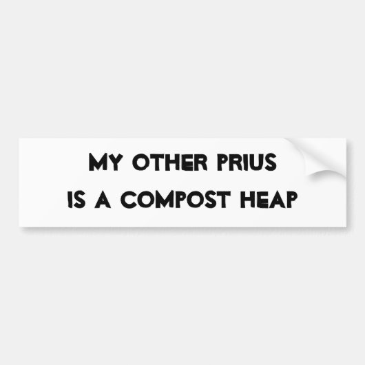 MIJN ANDERE PRIUS IS EEN COMPOTE HEAP BUMPERSTICKER (Voorkant)