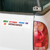 MIJN, ANDERE, RIDE, IS, A, UNICORN BUMPERSTICKER (Op Truck)