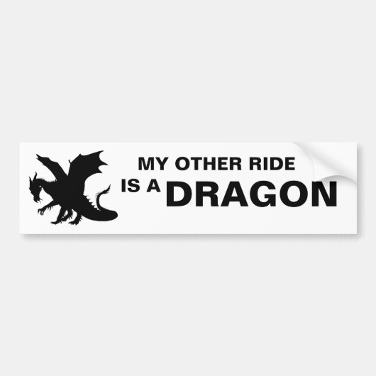 MIJN ANDERE RIDE IS EEN DRAGON BUMPERSTICKER (Voorkant)