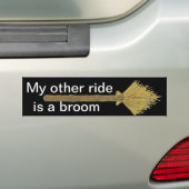 Mijn andere Ride is een kamer Bumpersticker (Op auto)