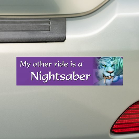 Mijn andere Ride is een Nightsaber Bumpersticker (Op auto)
