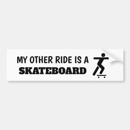 Mijn andere Ride is een Skateboard Sticker (Voorkant)