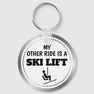 Mijn andere Ride is een Ski Lift Sleutelhanger