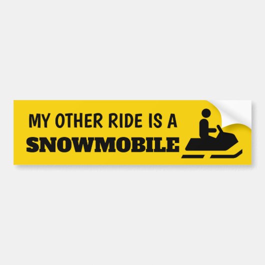 Mijn andere Ride is een Snowmobile Sticker (Voorkant)