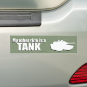 Mijn andere Ride is een TANK Bumpersticker (Op auto)