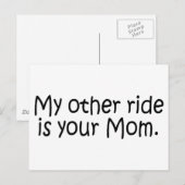 Mijn andere Ride is je moeder Briefkaart (Voorkant / Achterkant)