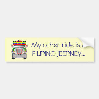 Mijn andere rit is een Filipino Jeepney Bumperstic Bumpersticker