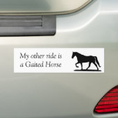 Mijn andere rit is een Gaited Horse bumper sticker (Op auto)