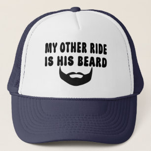 Mijn andere rit is zijn baard motorfiets baard trucker pet