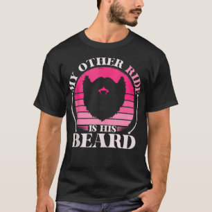 Mijn andere rit is zijn baard retro grappig wom t-shirt