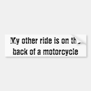 Mijn andere ritje ligt op de achterkant van een mo bumpersticker