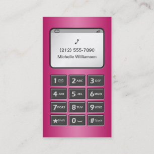 Mijn andere telefoon - Fuchsia Visitekaartjes