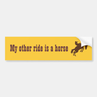 Mijn andere vervoermiddel is een paard bumpersticker