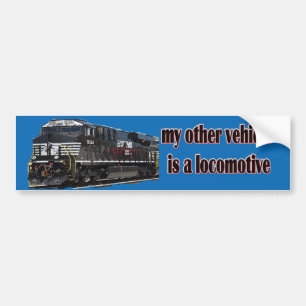 Mijn andere voertuig is een locomotief NS Bumpersticker