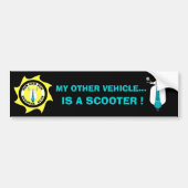 MIJN ANDERE VOERTUIG IS EEN SCOOTER... BUMPERSTICKER (Voorkant)