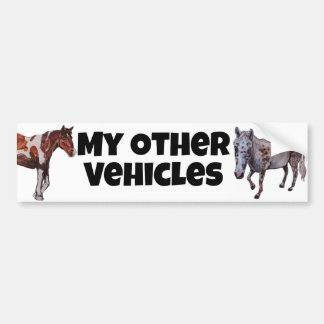 Mijn andere voertuigen, paarden bumpersticker