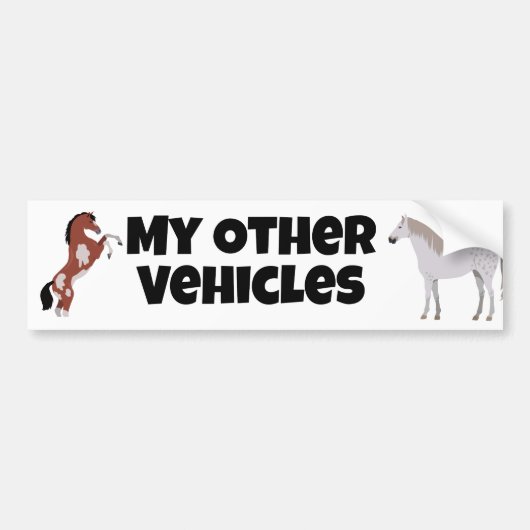 Mijn andere voertuigen, paarden bumpersticker (Voorkant)