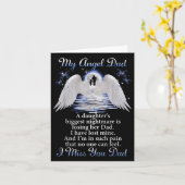 Mijn Angle Dad Ik mis je vader Memorial Day Vaders Kaart (Gele Bloem)