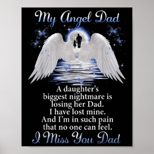 Mijn Angle Dad Ik mis je vader Memorial Day Vaders Poster