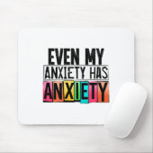 Mijn angst heeft een leuk bewustzijn van geestelij muismat (Met muis)