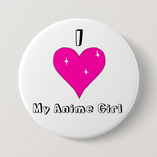 Mijn Anime Girl Ronde Button 7,6 Cm (Voorkant)