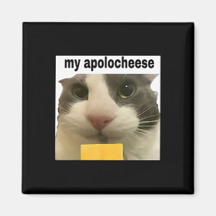 Mijn Apolocheese Grappige Kat Meme Brainrot Gen Z Magneet