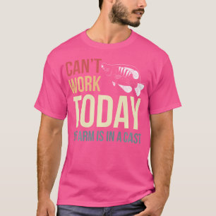 Mijn arm zit nu in een gegoten crappie Fisher T-shirt