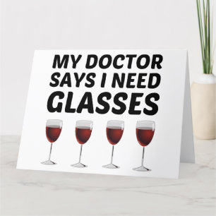 MIJN ARTS ZEGT DAT IK GLAS NODIG HEB BEDANKKAART