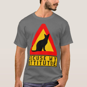 MIJN ATTITUDE CAT-WAARSCHUWINGSFUNCTIE UITSLUITEN T-SHIRT
