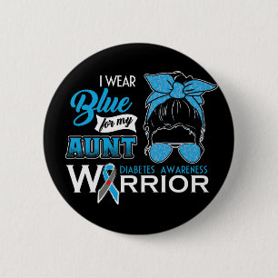 Mijn AUNT - Diabetes bewustmakingsstrijder Ronde Button 5,7 Cm